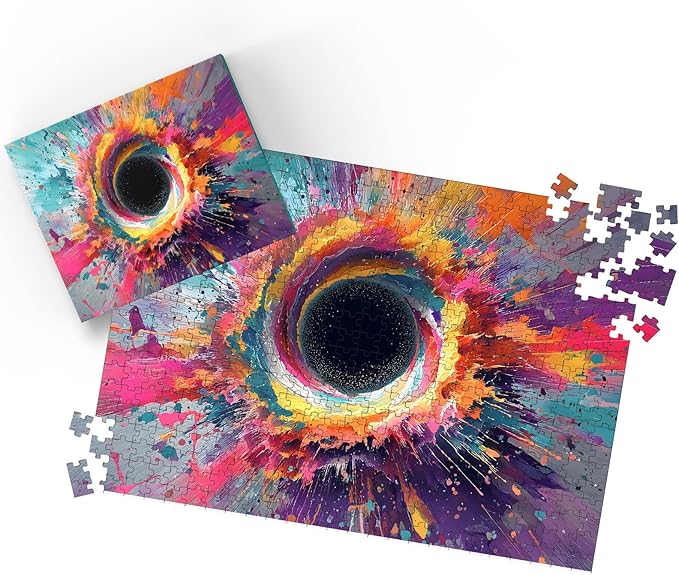 Puzzles for Adults 500 Pieces, Colorful Wall Art Jigsaw Puzzles 500 Pieces - Vortex of Colors, Impossible Puzzle for Wall Decor