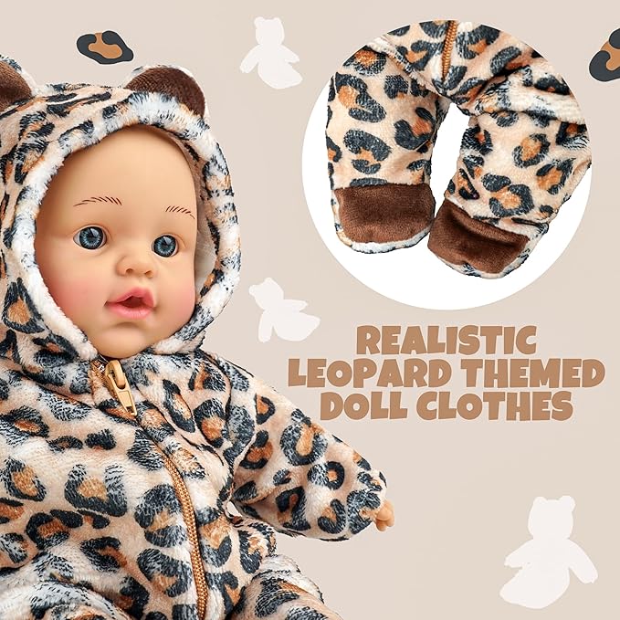 SMILESSKIDDO Baby Doll Clothes - 5 Sets Super Soft Animal Styling Dolls Outfits Jumpsuits for 14 to 18 Inch New Born Babydoll, Baby Doll Accessories Clothes for 14 16 18 Inch