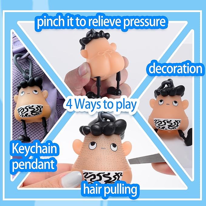 Super for 14+ Ages Hair Pulling Fidget,Trichotillomania Pop Fidget Toys,Gag Novelty,Asmr Picking Stress Relief Toy,Anti Anxiety Venting Novelty Toys Birthday Party Favors