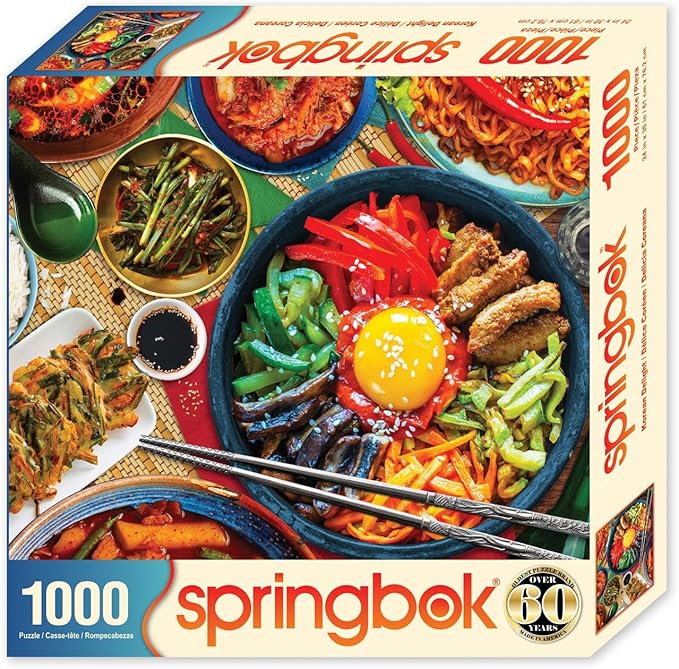 Springbok Korean Delight 1000 Piece Jigsaw Puzzle for Adults - Unique Cut Pieces - Made in USA