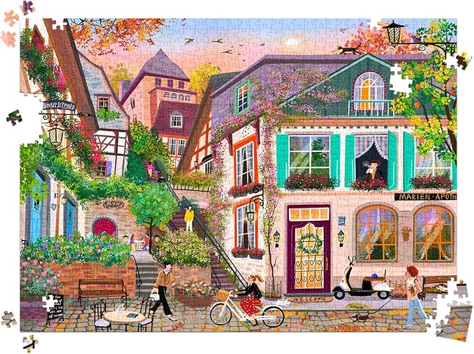 HUADADA Puzzles for Adults 1000 Pieces,Challenging Game Toys, Puzzles 1000 Pieces,Impossible Puzzle, Family Decoration Puzzle-Sunset in the Alley