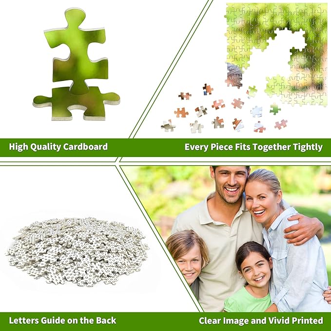 Custom Puzzle Personalized Puzzle 35/70/100/120/300/500/1000/1500/2000 Pieces Customized Puzzles from Photos for Lover Couple Family Friends Pets Dog Cat Picture Puzzles Birthday