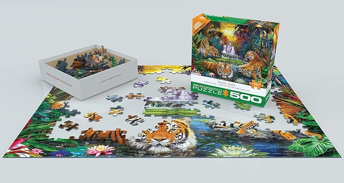 EuroGraphics 8500-5457 Tiger's Eden by Jan Patrik 500Piece Puzzle