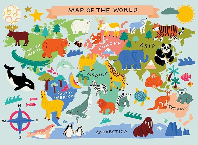 Ceaco - Animal Map - 100 Piece Jigsaw Puzzle