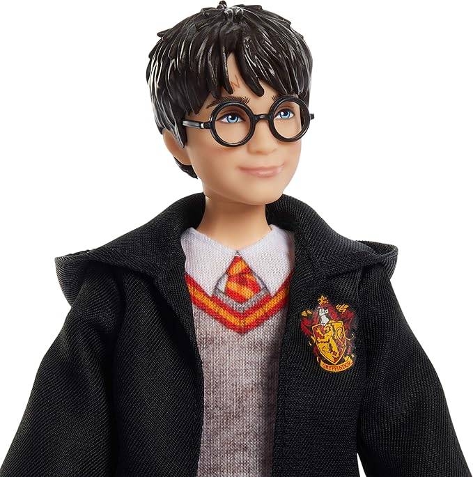 Mattel Harry Potter Toys, Harry Potter Fashion Doll in Removable Signature Hogwarts Uniform with Wand Accessory, Inspired by The Movie