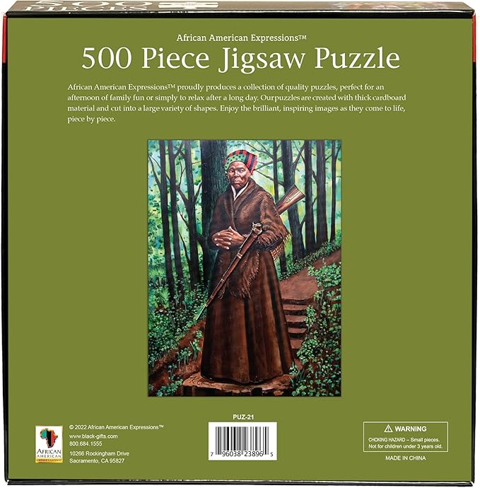 African American Expressions - Harriet Tubman Puzzle – 500-Piece African American Jigsaw Puzzle for Adults | Inspirational Black History Puzzle