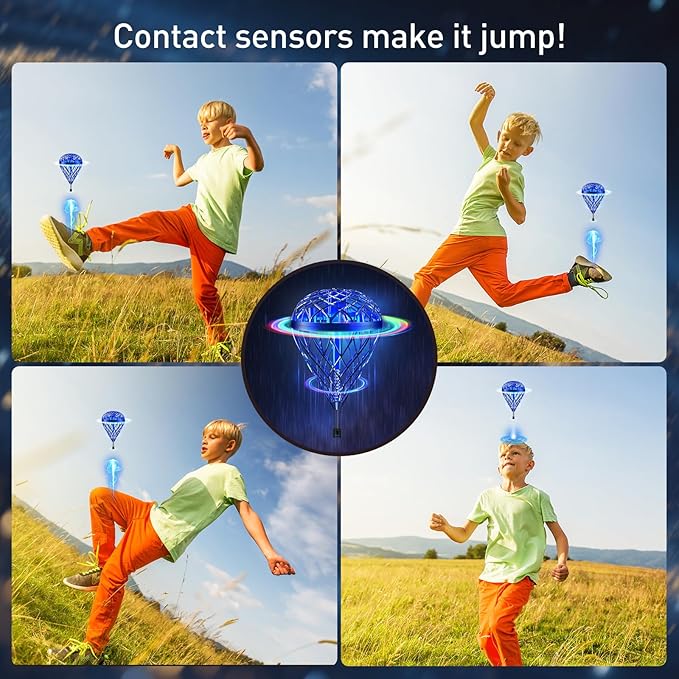 The Latest Cool and Magical Flying Toy, Combining AI Motion Control Technology with Contact Sensing System, Make it Become Bounce & Flip & Flight Toys, Fully unleashing Your Creativity.