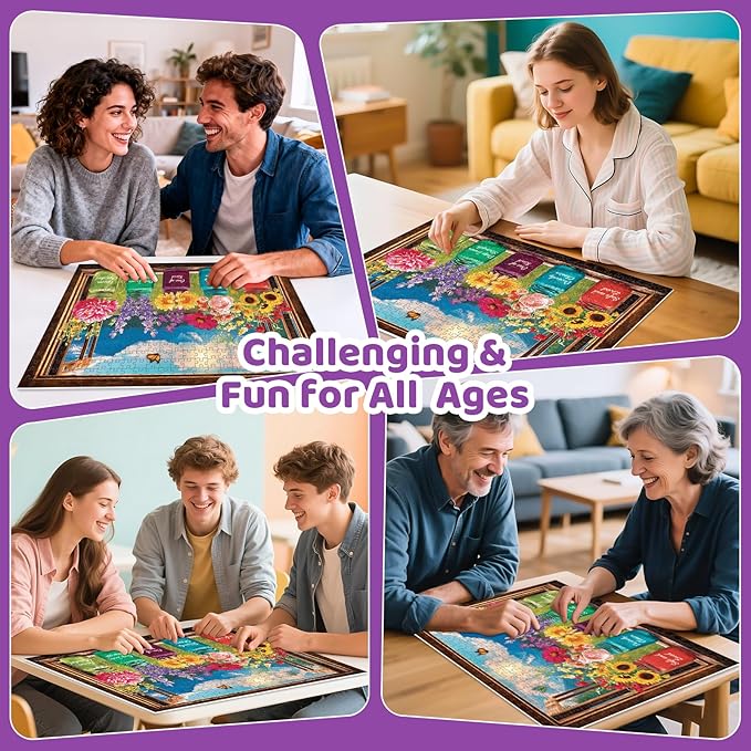 Puzzles for Adults 500 Pieces,Beautiful Glass Vase Puzzle for Adults 500 Pieces,Spring Flowers Jigsaw Puzzles for Seniors, Perfect for Game Nights Giving Puzzles,20.5x15 in