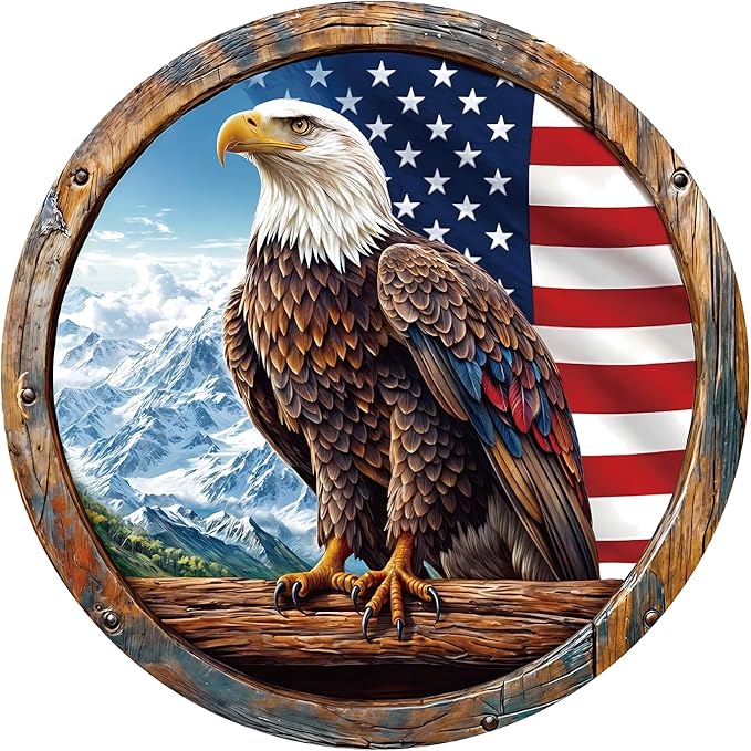 1000 Piece Puzzle for Adult, Bald Eagle Jigsaw Puzzle 1000 Pieces, Impossible Challenging Fun Puzzle for Adult, Round 26.6 x 26.6 Inch Unique Difficulty Puzzle for Birthday Gift