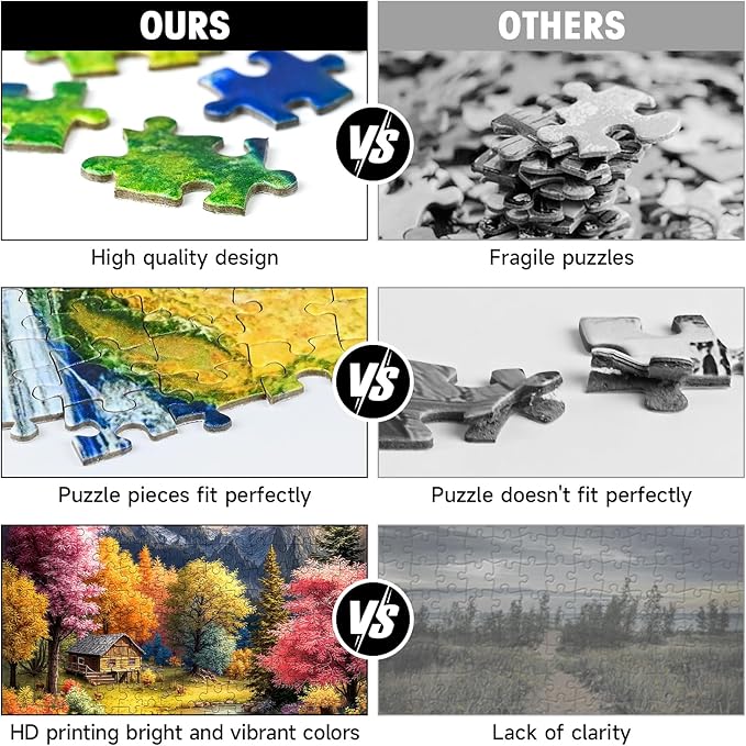 500 Piece Puzzles for Adults, World in a Bottle Landscape Fall Scenery Jigsaw Puzzle, Cardboard Puzzle with Letters on Back for Game Nights & Home Decor, 15×20 Inch