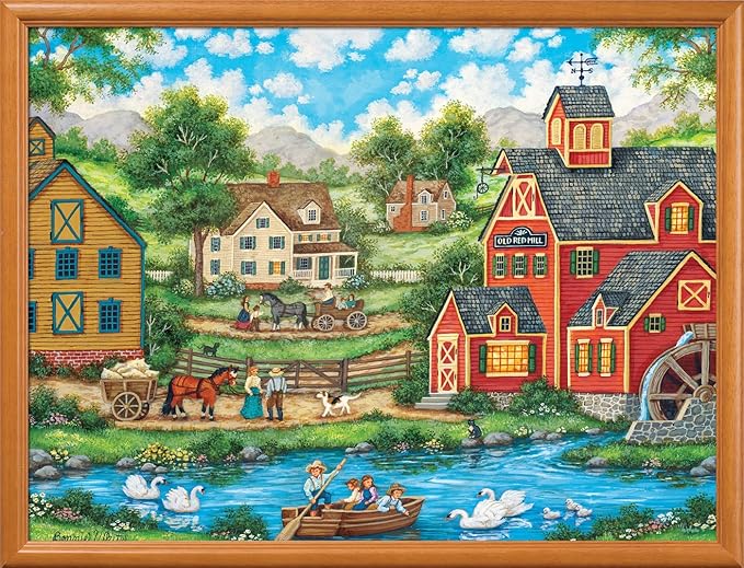 Masterpieces 550 Piece Jigsaw Puzzle For Adults, Family, Or Kids - Swan Pond - 18"x24"