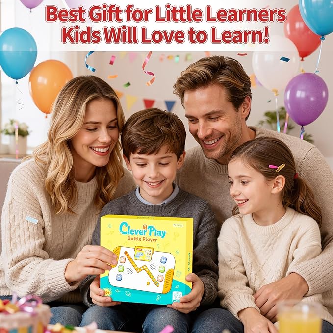 Educational Toys for Kids 3-6 Years Old, Interactive Quiz Battle Game with 800 Questions, 2-Player Learning Toy, Montessori Brain Training, Autism Sensory Speech Therapy Gift for Toddler Boys Girls