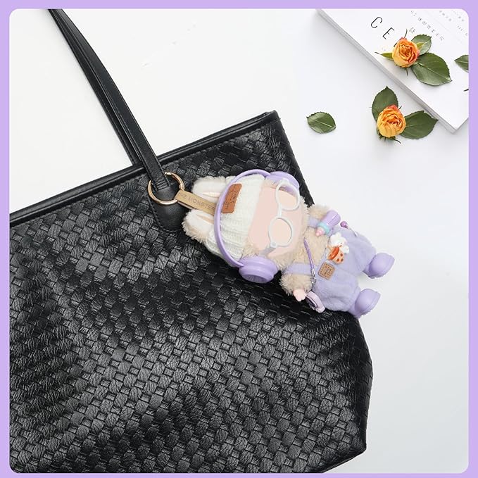 8-Piece Set Dolls Clothes(NO Doll), 17cm Dolls Cute Outfit Accessories, Small Clothes Set for Doll, Gift for Women(Purple)
