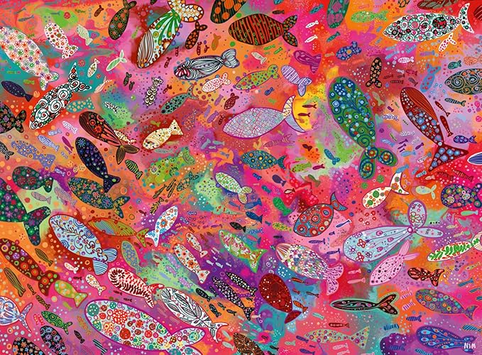 Ravensburger Fish in Fuchsia 500 Piece Puzzle for Adults