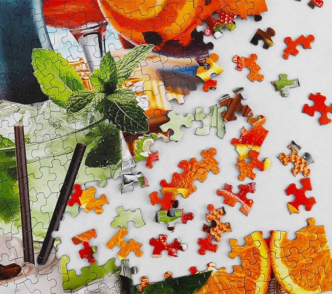 Springbok Summer Sips 1000 Piece Jigsaw Puzzle for Adults - Colorful Tropical Drinks - Unique Cut Pieces - Made in USA