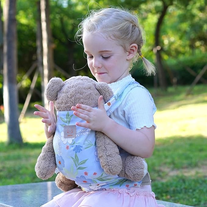 GAGAKU Baby Doll Carrier for Girls Toddlers, Kids Toy Carriers with Adjustable Straps, Reborn Doll Accessories - Blue