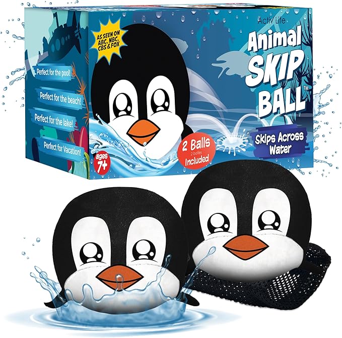 Activ Life The Ultimate Water Skip Balls, Water Bouncing Ball for Swimming Pool, Beach Toys for Friends, Family, Kids and Adults