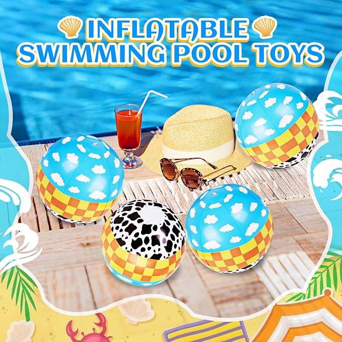 12 Pack Spider Theme Beach Ball 7.87" Inflatable Beach Balls for Summer Water Pool Games Blue and Red Spider Web Birthday Party Decorations Favors Under The Sea Party Decorations