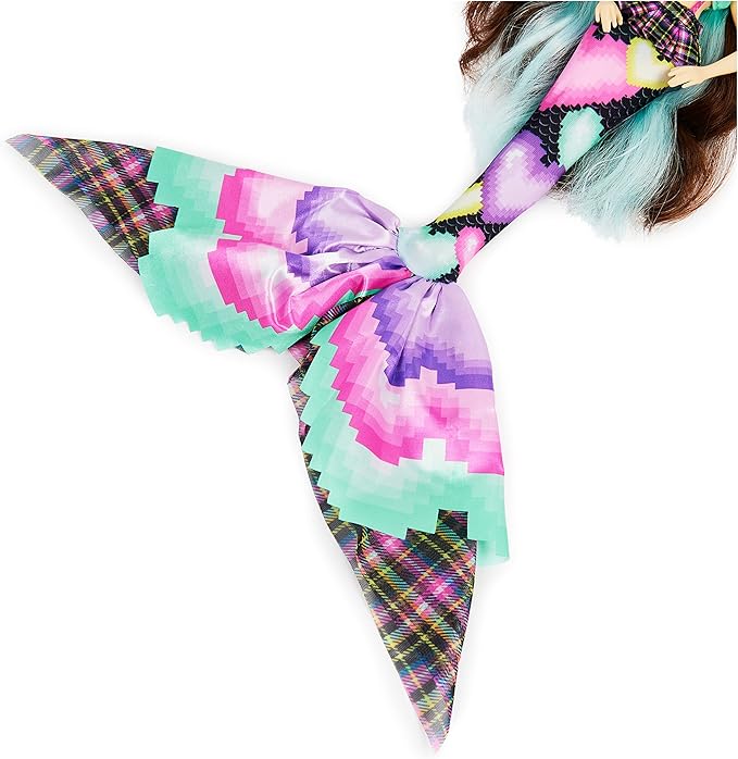 MERMAID HIGH, Spring Break Raynea Mermaid Doll & Accessories with Removable Tail and Color Change Hair Streak, Kids Toys for Girls Ages 4 and up