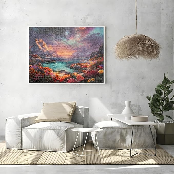 Jigsaw Puzzles for Adults 1000 Pieces Impossible Hard Difficult Challenging Puzzles for Teens Mountain Sea Ocean Flowers Galaxy Night Landscape Jigsaw Puzzle 1000 Pieces 28 x 20 inch