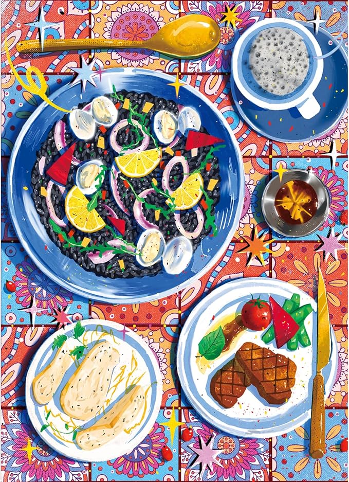HUADADA Puzzles for Adults 1000 Pieces,Seafood Risotto Jigsaw Puzzles 1000 Piece Puzzle for Adults Family Interactive Game Gift