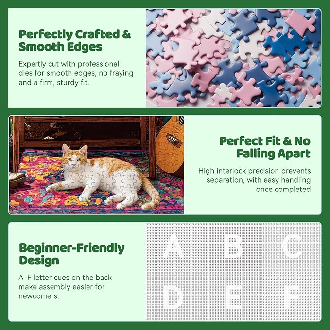 300 Piece Puzzles for Adults Large Piece, Fall Van Dog Cats Birds Nature Jigsaw Puzzle, Funny Gift for Adult Kids, Challenging Puzzle Perfect for Game Nights, 20.5 X 15 in