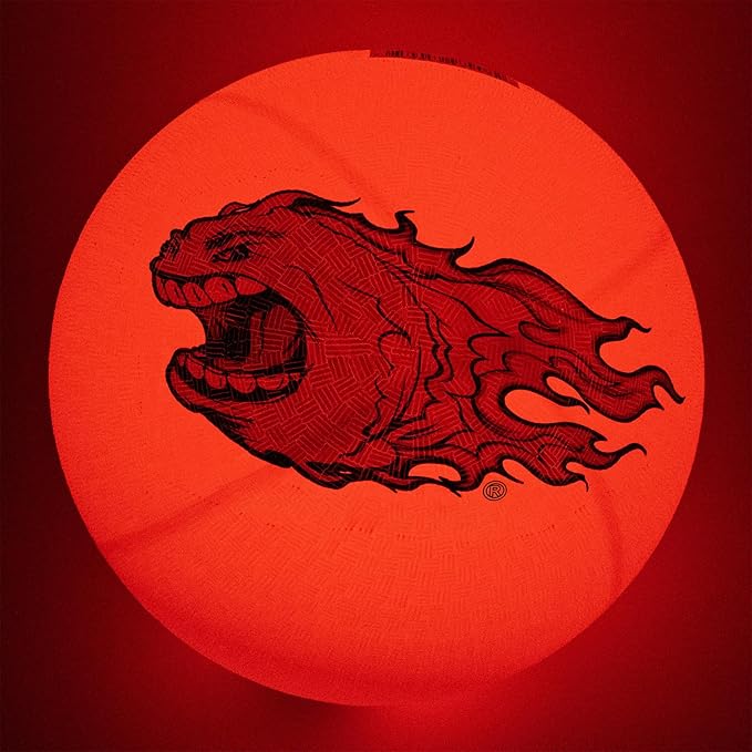 FIREBOMB LED Rubber Ball- Rechargeable Light-Up Ball for Dodgeball, Kickball, Handball, Four Squrae, Playground Nighttime Fun Glowing Sports Ball for All Ages