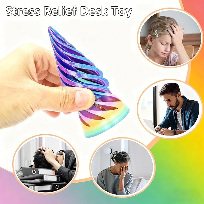 Valentines Day Gifts 9 Packs Impossible Cone,Impossible Cones passthrough Impossible Pyramid for Relaxing,Spiral Fidget Toy passthrough Impossible Cone,Birthday for Adults & Kids