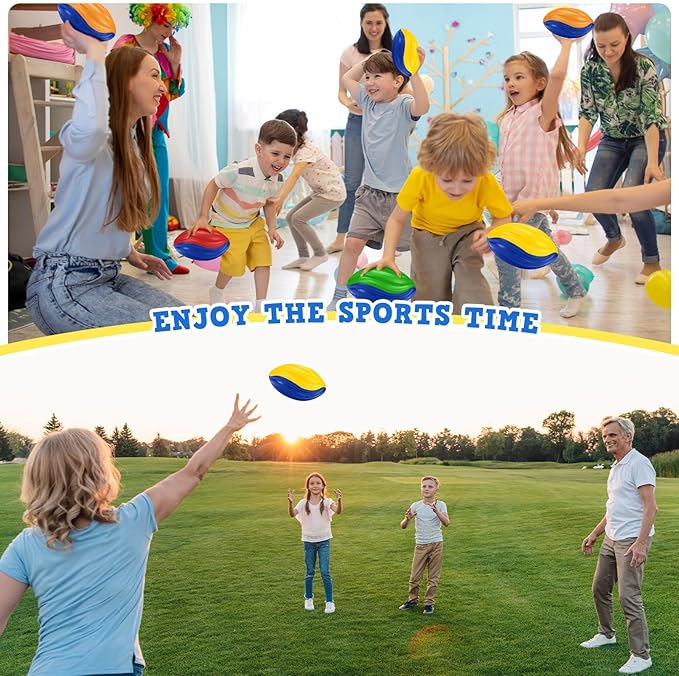 Jerify 20 Pack Mini Footballs Bulk 7 Inch Small Toy Footballs Spiral Foam Soft Sports for Outdoor Indoor Play Game Kids Party Supplies(Blue Color Series)