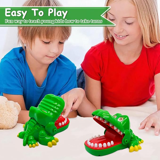 iShyan Crocodile Teeth Toys Game for Kids, Crocodile Biting Finger Dentist Games Funny Toys, 2020 Version Ages 4 and Up