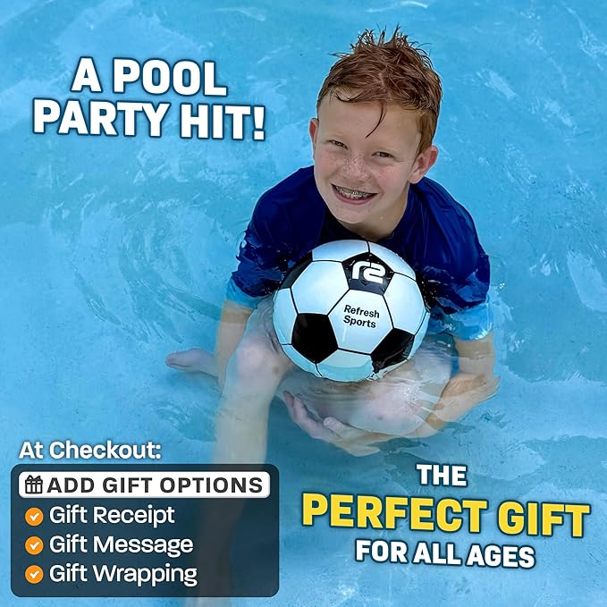Aqua Dive Soccer Ball – Fun Underwater Pool Toy for Ages 8-12 – Outdoor Ball Game for Kids – Kick, Pass, or Catch – Ideal Water Toys for Summer Pool Parties & Beach Games - Fun Gift For Boys & Girls