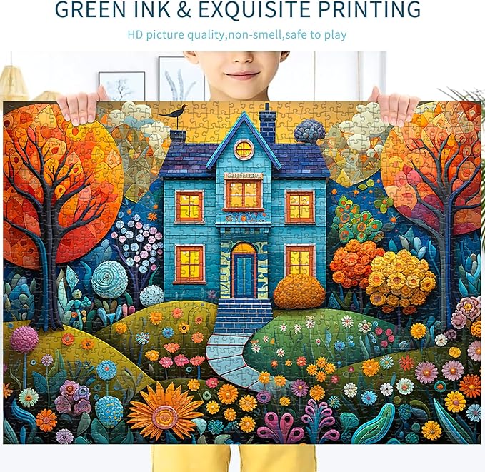 Jigsaw Puzzles for Adults 1000 Pieces, Interlock Perfectly No Dust, Impossible Difficult Hard Fun 1000 Piece Jigsaw Puzzles for Adults-1:1 Poster-Beautiful Homes