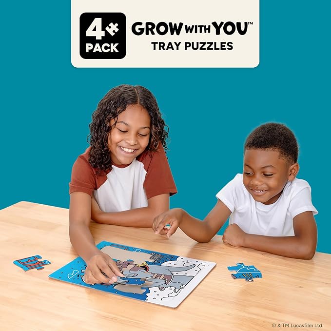 Star Wars Tray Puzzle 4 Pack – Buffalo Games - 12, 24, 36 & 48 Pieces for Kids Ages 4+