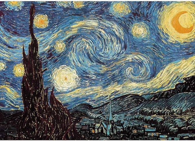 BEIWO Puzzle-Starry Night by Vincent Van Gogh Jigsaw Puzzles, 1000 Piece Puzzles for Adults and Kids (Starry Night, Square-1000 Pieces)