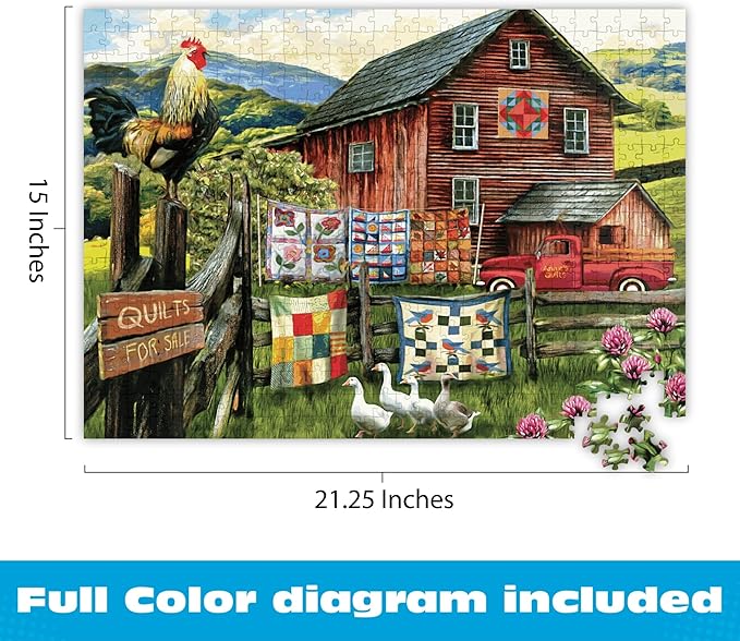 Buffalo Games - 500 Piece Jigsaw Puzzle Tom Wood A Little Bit of Heaven, Made in USA, Premium Recycled Board, Full-Color Poster