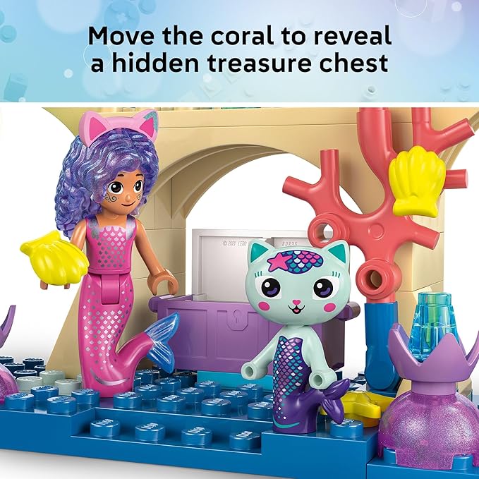 LEGO Gabby’s Dollhouse Mermaid Gabby’s Aquarium Adventure Building Blocks - Pretend Play & Learning Toy for Girls & Boys, Ages 4+ - Includes Mercat Mini Dolls - Gift Idea for Birthdays - 11204