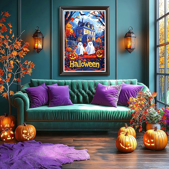 Halloween Little Devil 1000 Piece Puzzles, Hard Challenge Art Jigsaw Puzzles, for Gifts Birthday Party Games Family, 27.5 * 19.7 inch Dust Free Puzzle