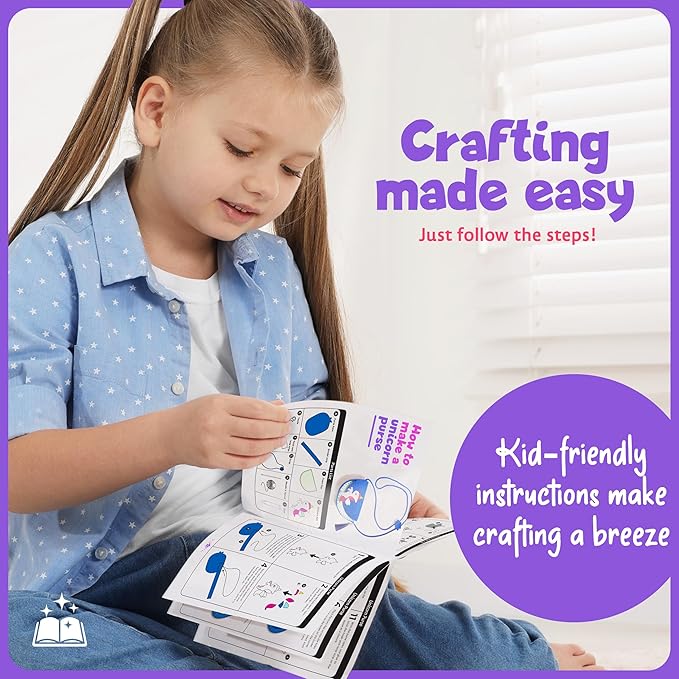 Unicorn Craft Kit for Girls - 10 Projects - Gifts for 5 Year Old Girl - Arts and Crafts for Kids 4-8 - Toys for Ages 5-7 - 4 5 6 7 8 Year Old Girl Birthday Gift - Unicorn Toys for Girls Age 4-6