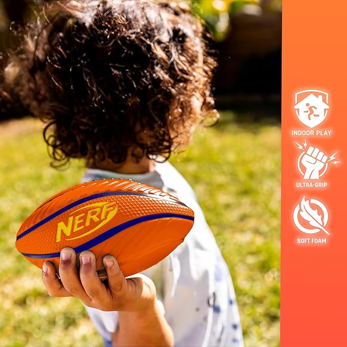 Nerf Mini Foam Sports Ball Set - Foam Football, Soccer Ball + Basketball Soft Sports Toy for Kids