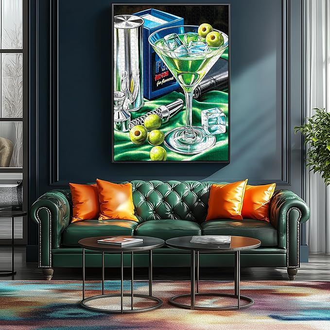 500 Piece Martini Cocktail Bar Set Jigsaw Puzzle for Adults, Stress-Relief Entertainment Game, Gift for Bartender and Cocktail Enthusiasts, 23x15 Inches Decorative Artwork