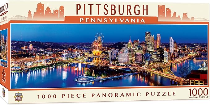 MasterPieces 1000 Piece Jigsaw Puzzle For Adults, Family, Or Youth - Pittsburgh Panoramic - 13"x39