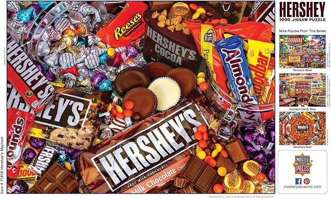 MasterPieces 1000 Piece Jigsaw Puzzle for Adults, Family, Or Youth - Hershey's Mayhem - 19.25"x26.75"