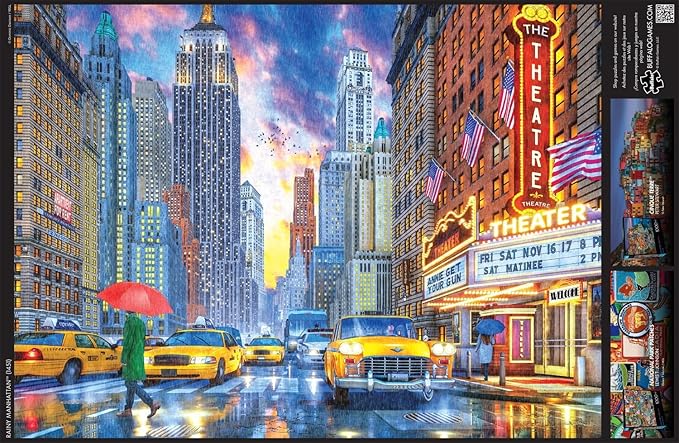 Buffalo Games - Dominic Davison - Rainy Manhattan - 1000 Piece Jigsaw Puzzle for Adults -Challenging Puzzle Perfect for Game Nights - Finished Size is 26.75 x 19.75