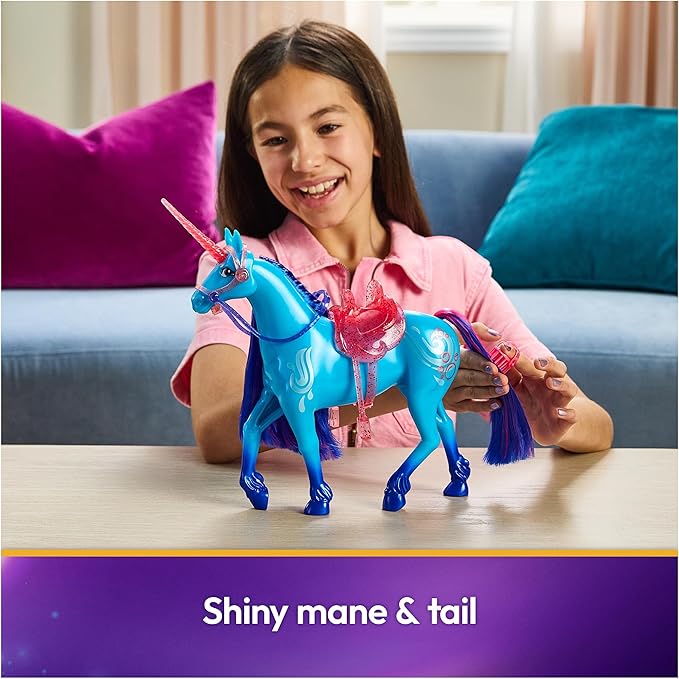 Unicorn Academy, Power of Friendship River with Translucent Saddle & Bridle, 11”, Dolls & Unicorn Toys for Girls Ages 4 and up