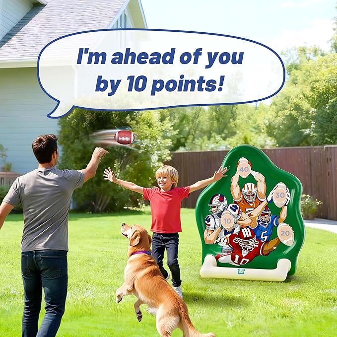 Funscape Kids Fun Pool Toys, Inflatable Football Toss Target Game, Swimming Pool Floats, Beach Yard Outdoor Water Play, Summer Party Birthday Sport Gift 3 4 5 6 7 8 9 12 Yrs Boy Girl Teen