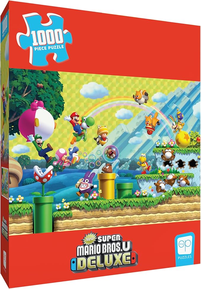 Super Mario “Chaos & Fun” 1,000 Piece Jigsaw Puzzle, Dimensions 19” x 27”, Collectible Puzzle Artwork Featuring Mario, Luigi, Nabbit and More! Officially Licensed Nintendo Puzzle & Merchandise