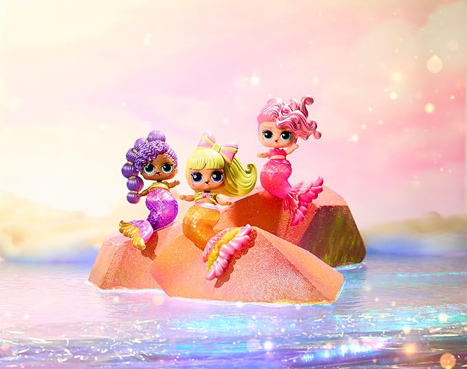 LOL Surprise Mermaids Makeover Magic Tots with DIY Wearable Lip Gloss Makeup for You and Your Doll, Fun Water Play, Gift for Kids Ages 4+