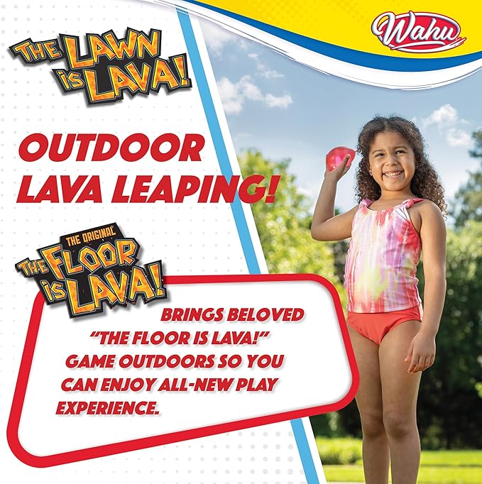 WAHU The Lawn is Lava Outdoor Water Balloon Game for Kids Ages 5+, Kids Outdoor Water Game with 25 Water Balloons