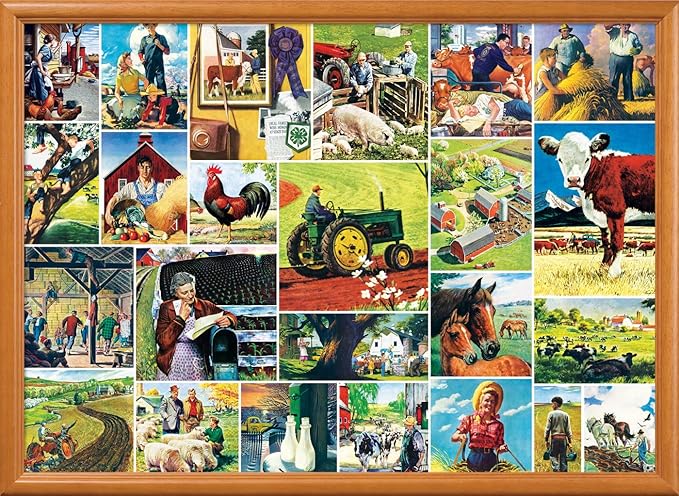 MasterPieces 1000 Piece Jigsaw Puzzle for Adults, Family, Or Youth - Farmland Collage - 19.25"x26.75"