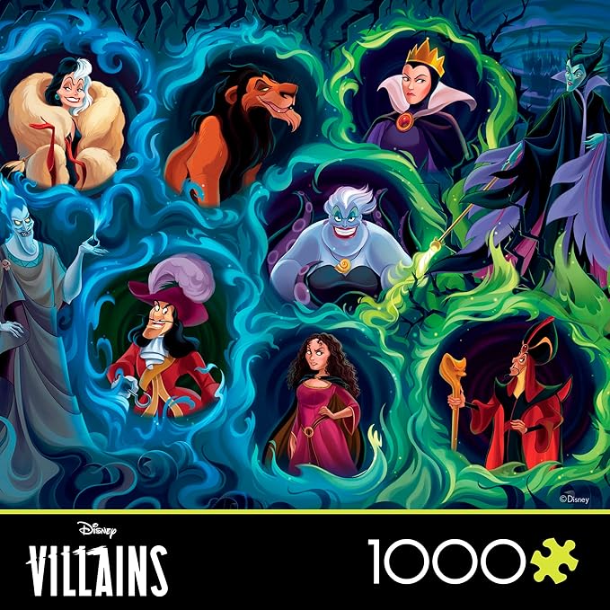 Ceaco - Disney - Villains - 1000 Piece Jigsaw Puzzle for Adults - Challenging Puzzle Perfect for Game Nights - Finished Size is 26.5 x 19